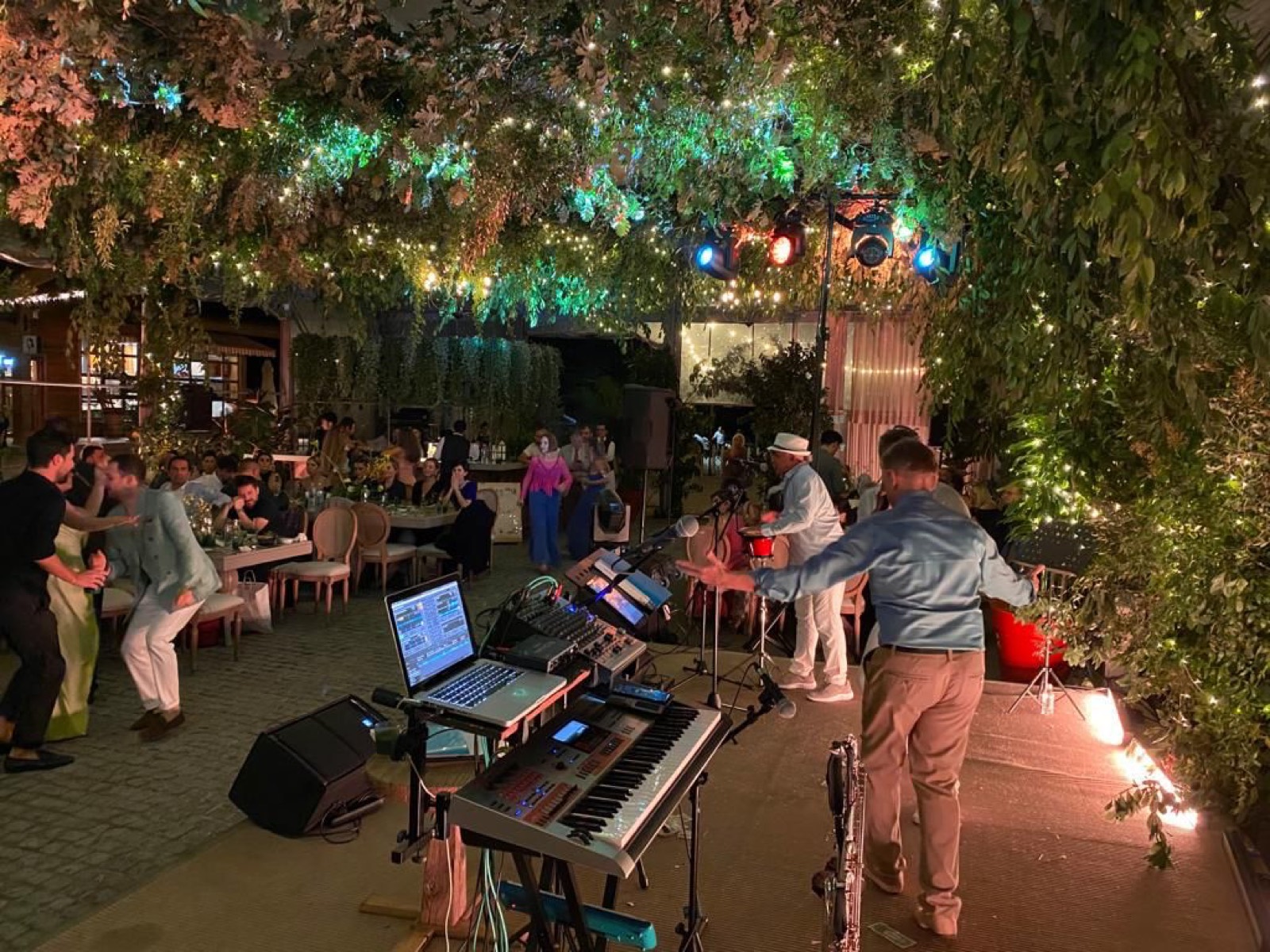Live band at a garden party